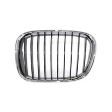 Front Grille Grill Chrome Shell Black Trim Left Side Plastic BM1200117