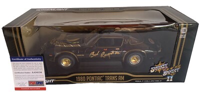 BURT REYNOLDS SIGNED SMOKEY BANDIT 1:18 DIECAST TRANS AM CAR PSA