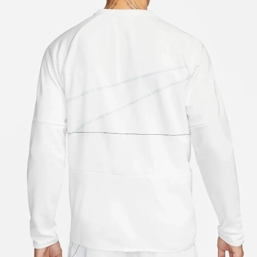 Top fitness in pile Nike Dri-FIT da uomo a maniche lunghe (DQ6622-121) bianco taglia 2XL nuovo con etichette! - Foto 11 di 13