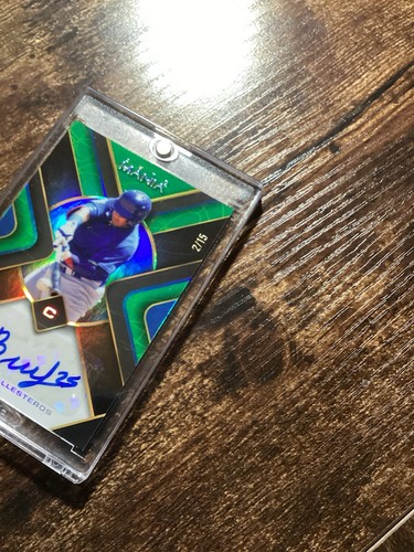Moises Ballesteros 2023-24 Wild Card Auto Mania GREEN /15 & Pulse On Card Auto - Picture 8 of 9