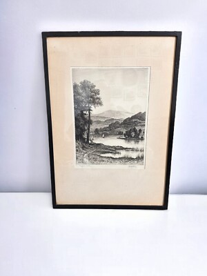 John Fullwood RI RBA (1854-1931) - Early 20th C Etching, Rydal Water - Signed
