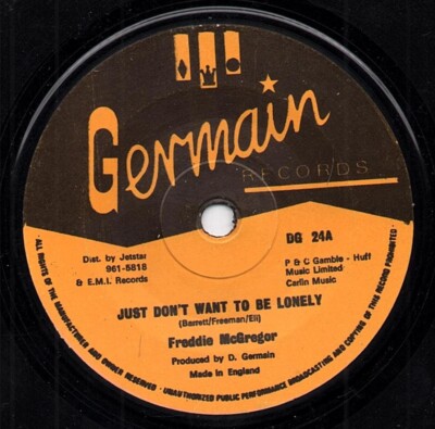 FREDDIE McGREGOR just don't want to be lonely  GERMAIN RECORDS.