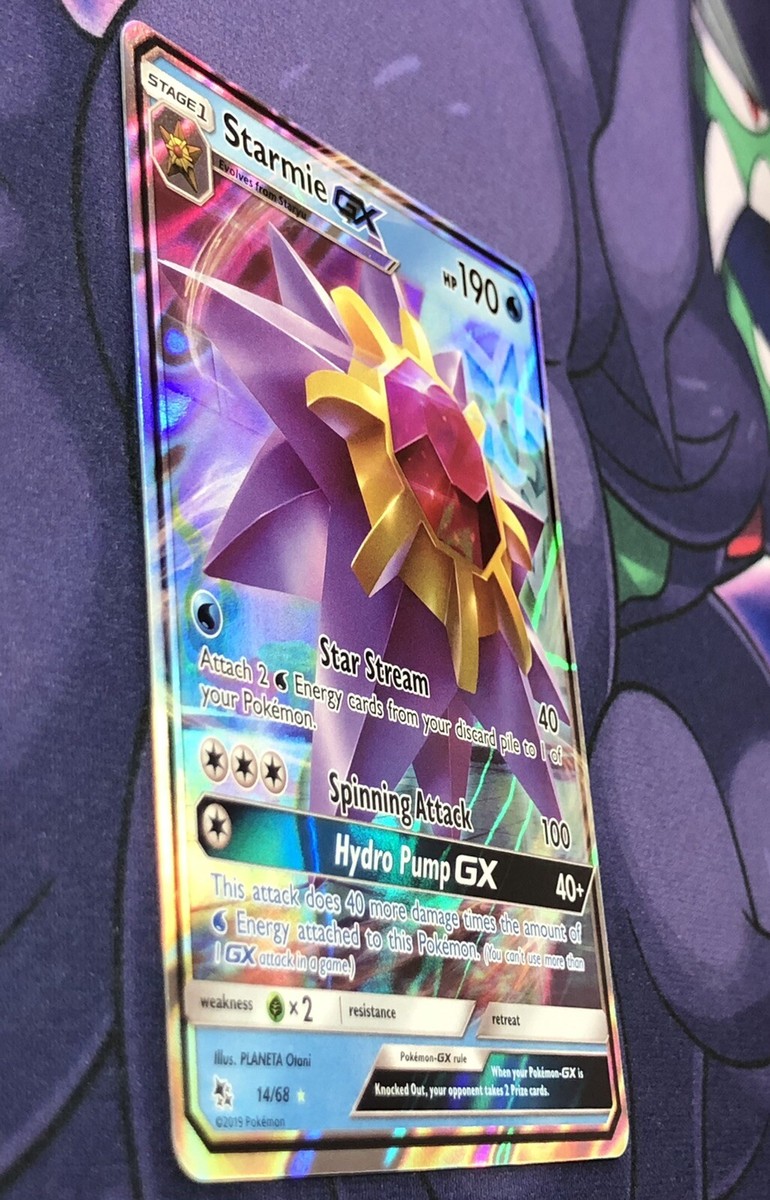 Starmie GX 14/68 - Hidden Fates Ultra Rare Pokemon TCG Card NM MINT PACK  FRESH
