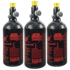 Maddog 48/3000 Aluminum Compressed Air Paintball Tank with Reg -  3 Pack