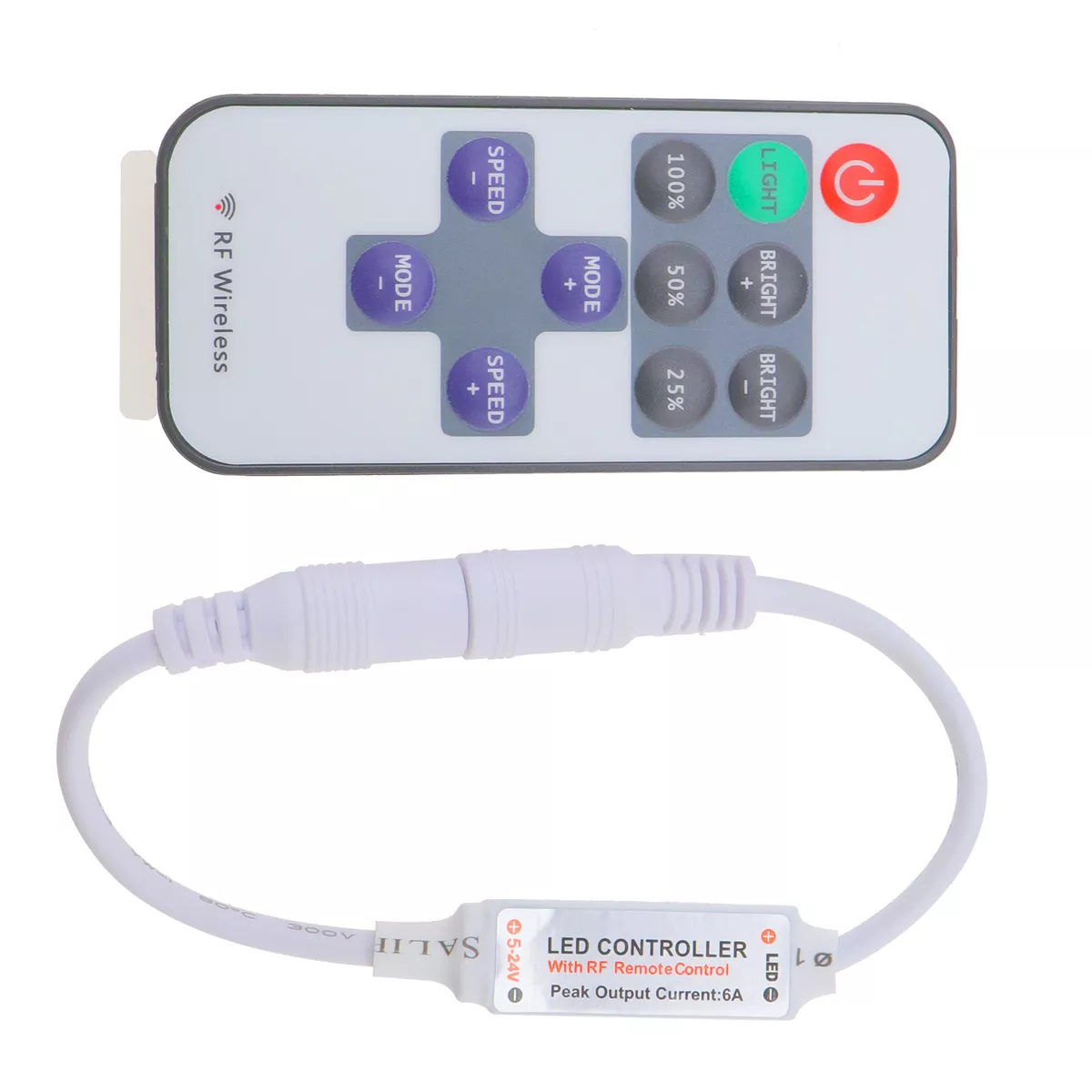 Mini 12V RF Wireless Remote Switch Controller Inline Dimmer For LED Strip Light