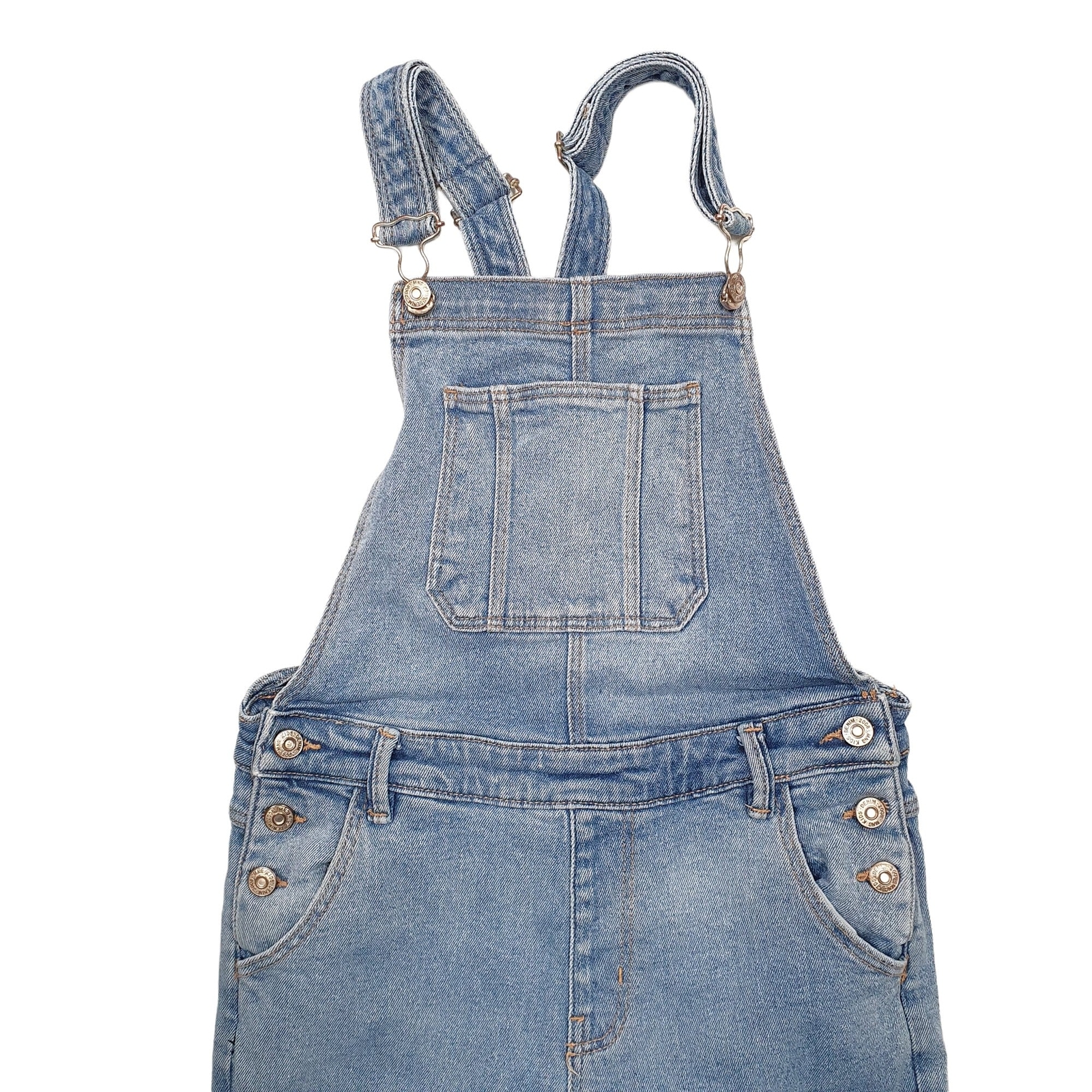 MNG Dungaree Trousers Cotton Blue Womens  8 image 2