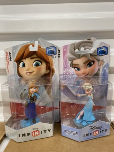 DISNEY INFINITY 1.0 FROZEN ANNA AND ELSA FIGURES SHIPS IN A 📦 - Picture 1 of 1