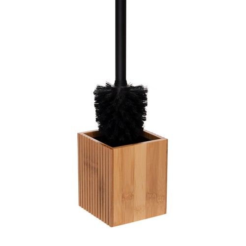 Bath Bliss Small Square Oslo Bamboo Toilet Bowl Brush - 第 4/4 張圖片