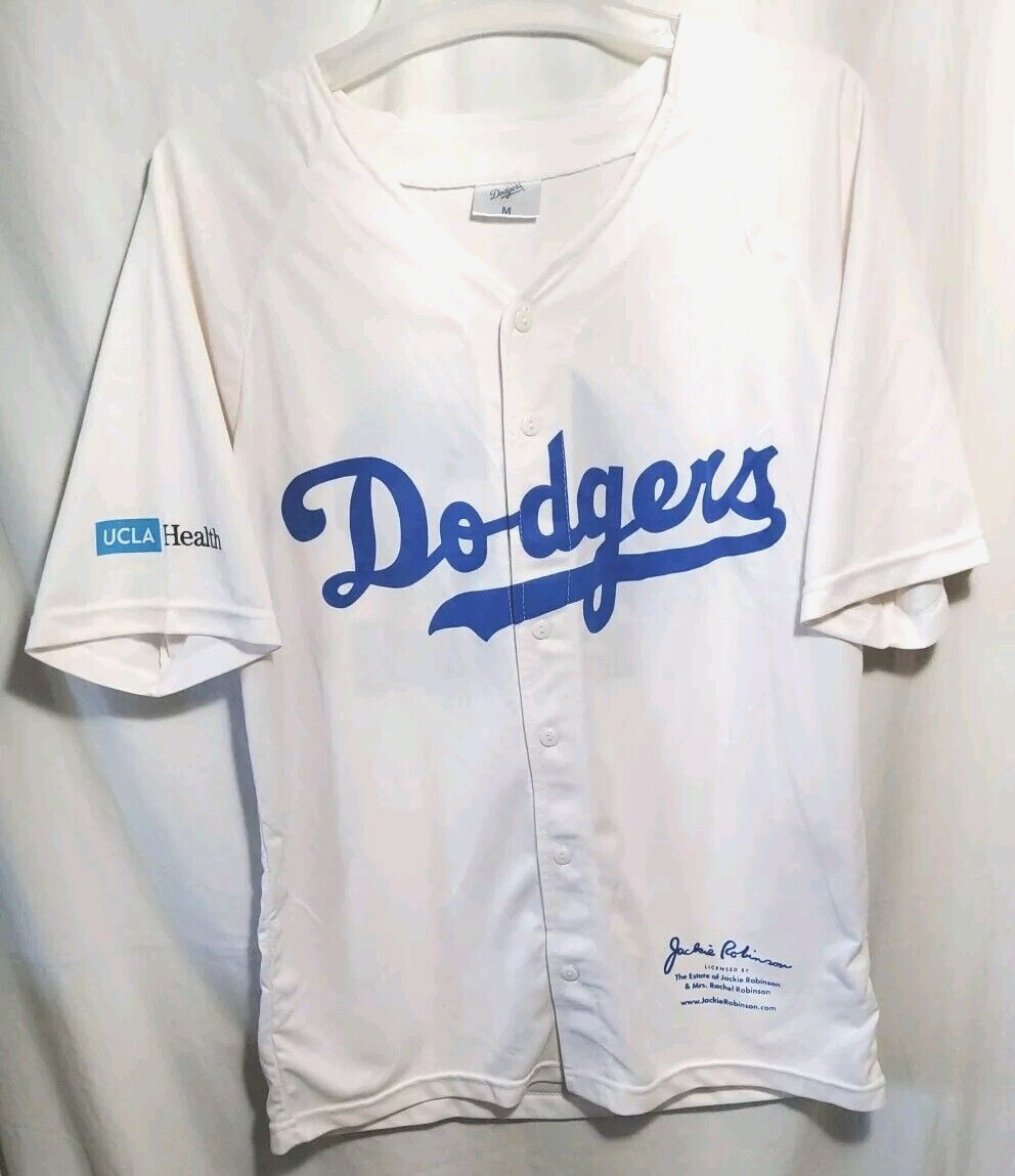 LA DODGERS Jackie Robinson #42 Button JERSEY MLB SGA SHIRT ADULT M LOS ANGELES