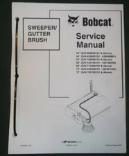BOBCAT 44"-72" SWEEPER GUTTER BRUSH SERVICE SHOP REPAIR WORKSHOP MANUAL 6900898