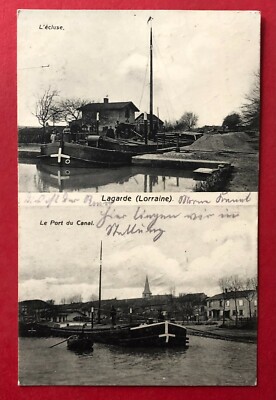AK LAGARDE Lorraine in Frankreich 1. WK 1914 Hafen Partie am Kanal ( 97330