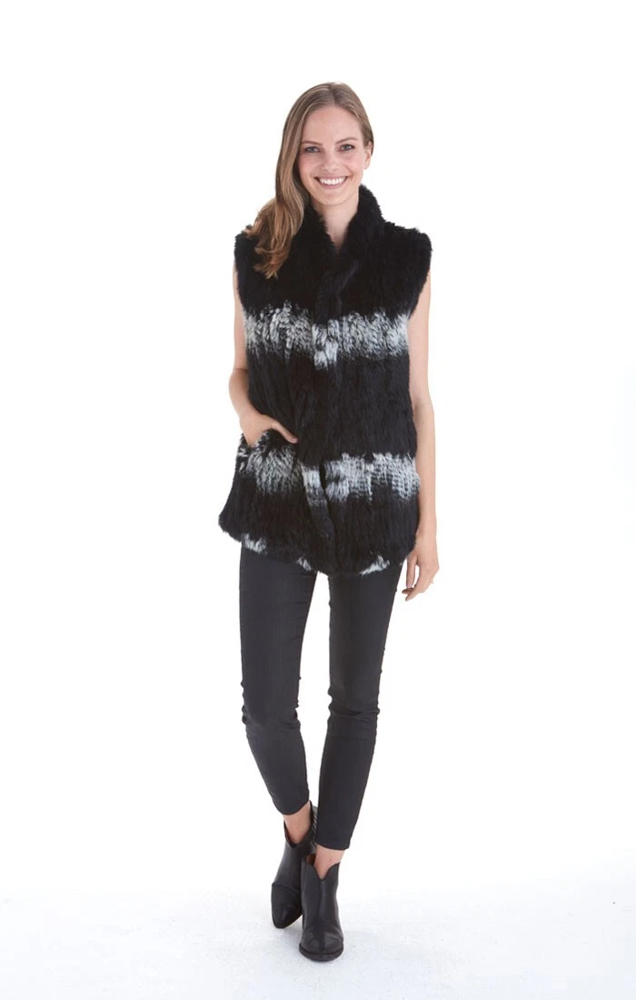 Love Token Eliza Genuine Real Rabbit Fur Vest - LT10-65