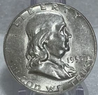1957 Franklin Half Silver Dollar Gem BU++ Free Shipping With Five Items R