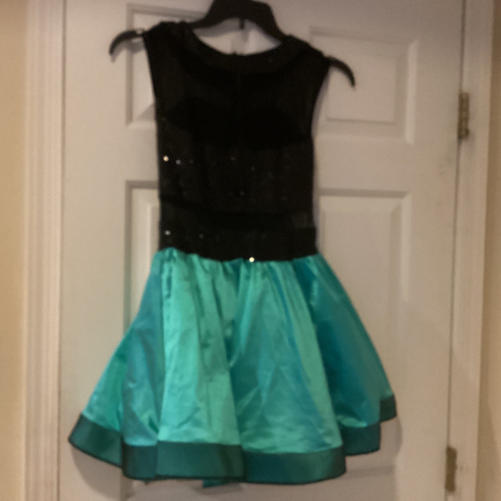 Weissman Dance Costume Girls Sz MA Black&Green - image 3