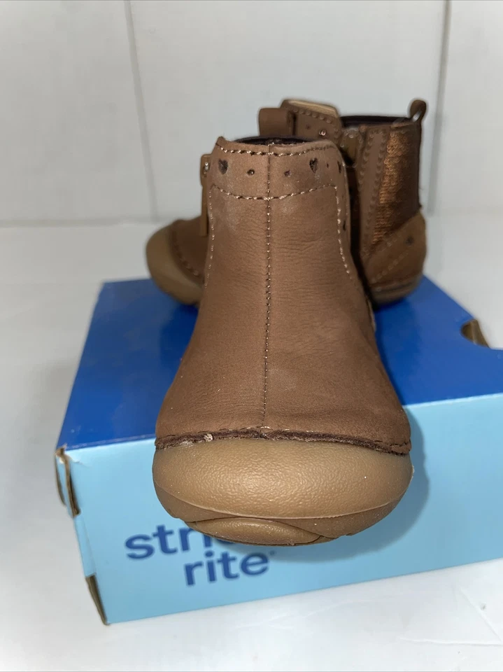 Botas Stride Rite Unisex SM AGNES 2.0 Chocolate Talla 3mo Nuevas Foto 3 de 4