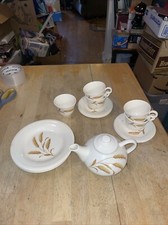 Vintage Edwin M Knowles China Golden Wheat Children's Tea Set
