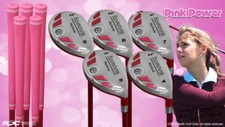 Petite Women's iDrive Golf Clubs Pink Hybrid 3-7 Partial Set Lady Flex Clubs