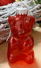 Red Gummy Bear Christmas Tree Ornament Glass Gummy Bear Shape Ornament U39