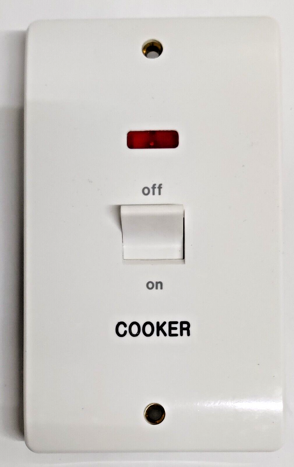 MK Electrical Logic Plus K5215WHI 50A 2G DP Cooker Switch With Neon