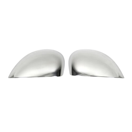 Side Mirror Cover Caps Fits Seat Ibiza 2009-2016 Steel Silver 2 Pcs - Foto 1 di 7