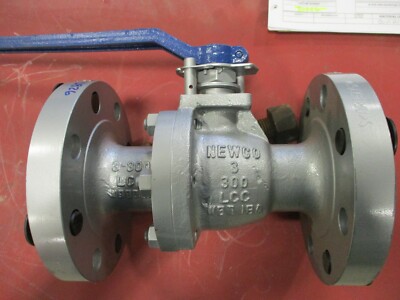 Ball Valve NEWCO 3'' CL300 RF Flanged Reduced Port Floating Stainless Steel Trim