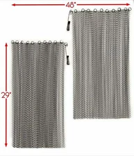 Justesen Fireplace Stainless Steel Mesh Replacement Curtain Screen  29" x 48" 
