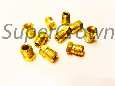 SUPER CROWN 10 x BRASS COMPRESSION MALE SLEEVE TUBE NUT FITTING Ф4mm M8x1.0P PA 4 15326