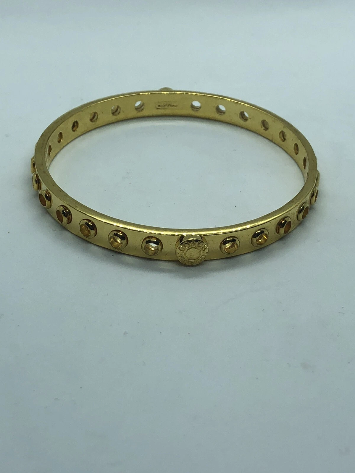 Bracciale vintage COACH oro braccialetto occhiello