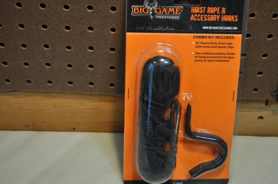 Cuerda de polipasto de nailon de 30 pies Big Game y ganchos accesorios Foto 4 de 4