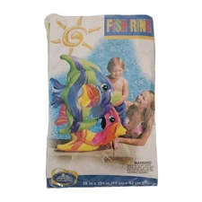 Intex The Wet Set Fish Ring Inflatable Swim Ring Pool Toy PINK/YELLOW NEW 2008
