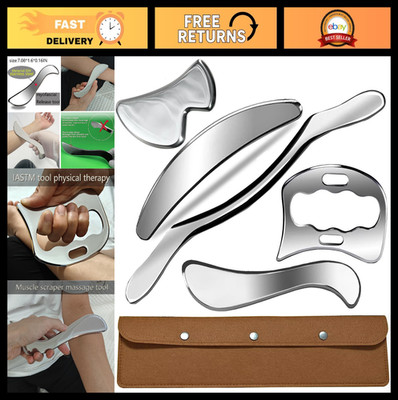 5-in-1 Stainless Steel Gua Sha Massage Tool Set for Myofascial Release & Therapy