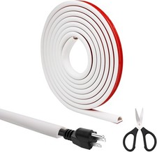 Scettar 3M Wire Covers for Cables,Cable Covers for Wires Wall,White,15 * 10mm D