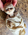 Antique Bisque Baby Doll Replica (Japan Shackman) w/ Cradle and Original Clothes — photo 3