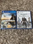Ghost Recon Wildlands & Assassin's Creed Valhalla PS4 PS5 Bundle TESTED (CIB)