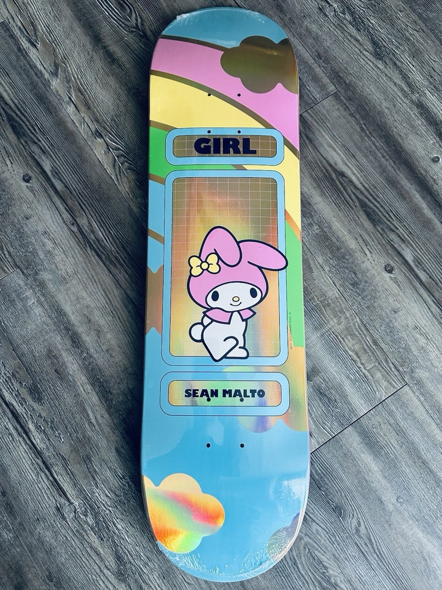 Girl x Hello Kitty Sean Malto Skateboard Deck 8.25” Gold Rainbow Girl x Hello Kitty Sean Malto Skateboard Deck 8.25” Gold Rainbow