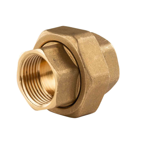 "Messing Gewinde-Fitting Verschraubung Gerade Mit O-Ring 3 Teilig 1\"IG - 1\"IG (Dn"-image