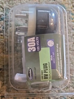 Conntek RIGHT ANGLE TT-30 ASSEMBLY PLUG ASTT-30P30A straight blade RV Park