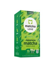 Japanese Matcha Unsweetened Green Tea Powder, 15 Single Serve Packets, 1.05 O...