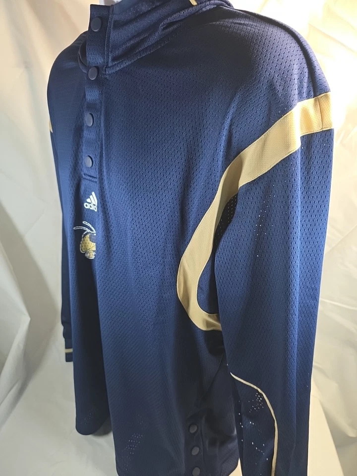 Adidas Georgia Tech Chaquetas Amarillas Para Hombre Talla Grande Pullover Con Capucha Nuevo Con Etiquetas Foto 3 de 4