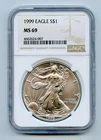 1999 American Silver Eagle 1 OZ NGC MS69