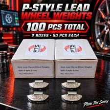 100 Pcs Lead Clip On Wheel Weights Pb 0.75oz Reg P Style - Steel Rim