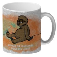 GenießE Die Langsamen Dinge Des Lebens Glitzer-Glitzer-Kaffeebecher Mit