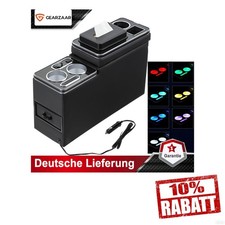 LED Mittelkonsole Staufach Console Storage Für VW T4 T5 T6 T6.1 Bus Multivan USB