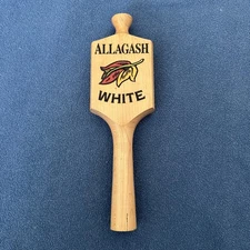 Allagash White Beer Tap Handle Brewing Wooden Knob Keg Bar Top 11"