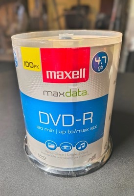 Maxell DVD 4.7 GB 16x Spindle DVD-R Recordable Disc 100PC