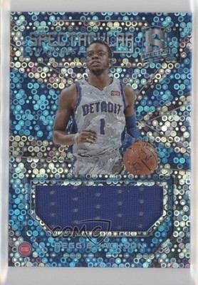 2017-18 Spectra Spectacular Swatches Neon Blue Prizm 44/49 Reggie Jackson s6i