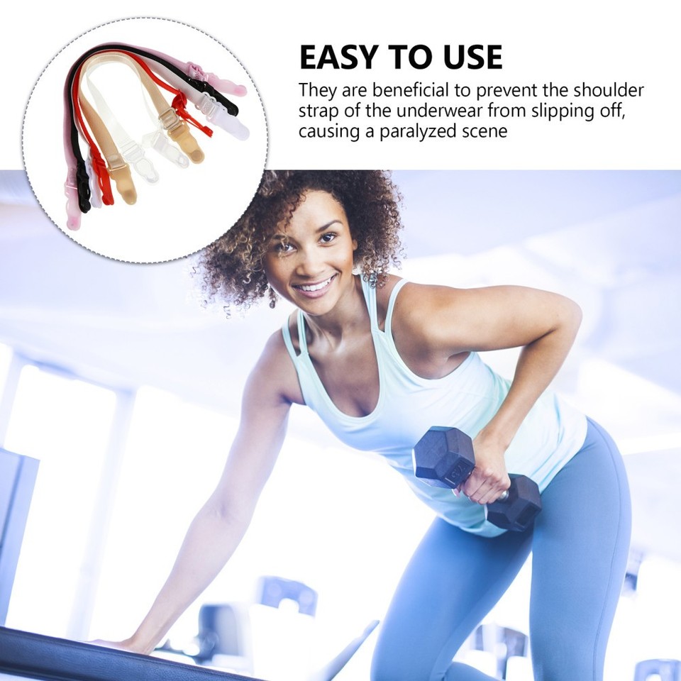 6pcs Woman Elastic Shoulder Bra Strap Slip-Resistant Adjustable Girl ...