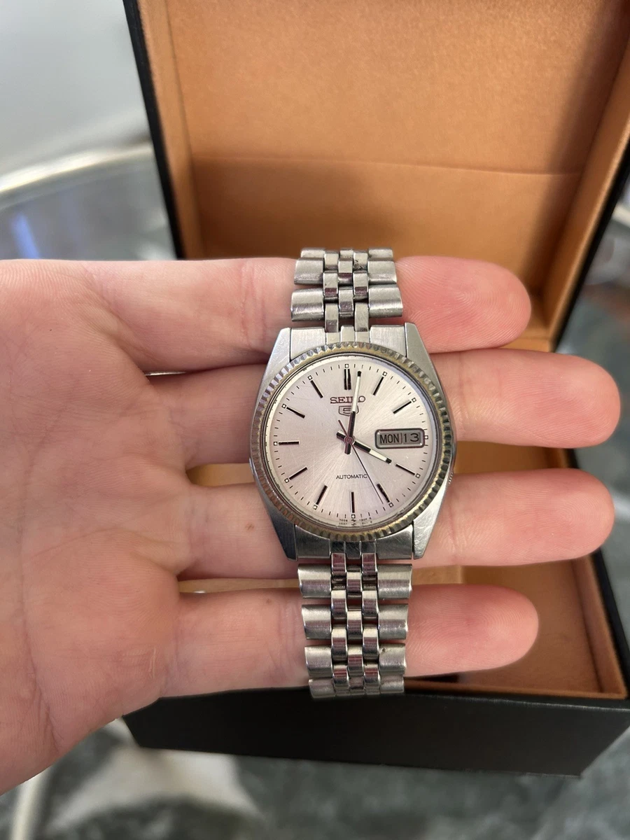 Seiko 5 Mechanical (Automatic) Silver Band Wristwatches for sale