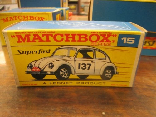 Vintage 1960’s Boxed Matchbox Superfast #15 Volkswagen VW Car In NRMT Box