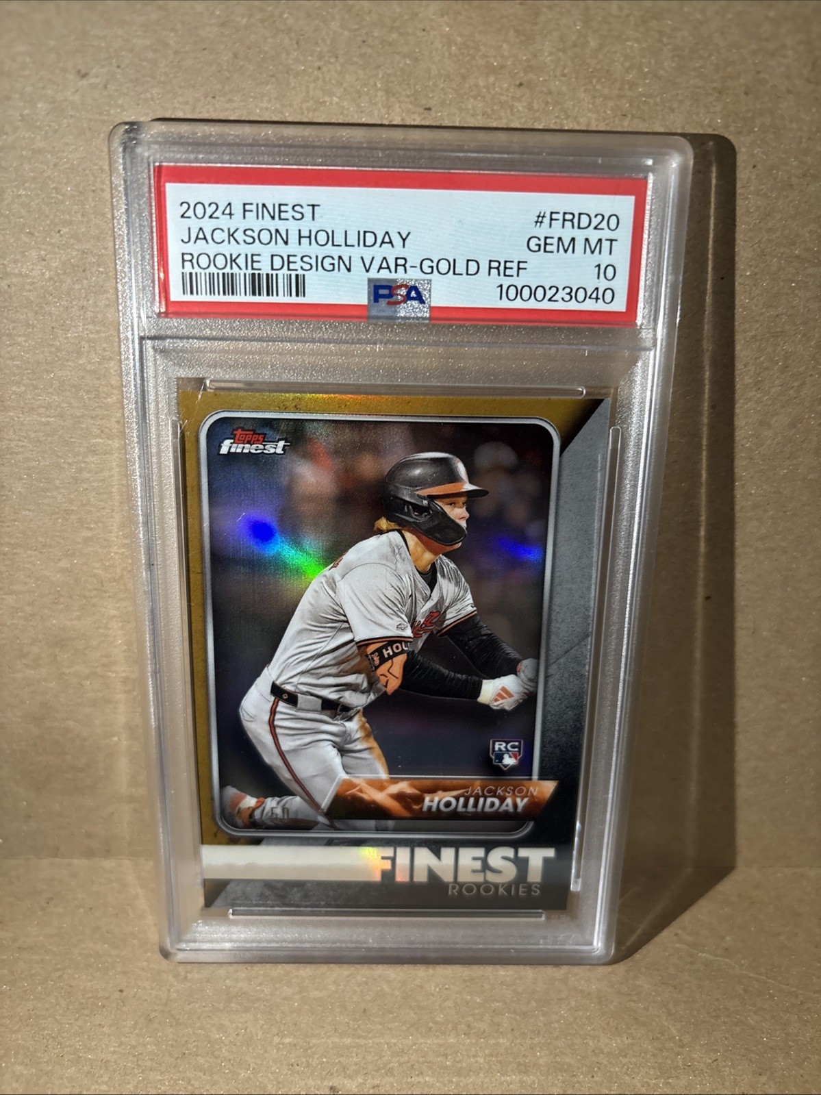 Topps Finest - Finest Rookies Jackson Holliday #FRD-20 Gold Refractor /50 (RC)
